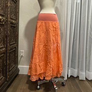 Lapis orange maxi skirt